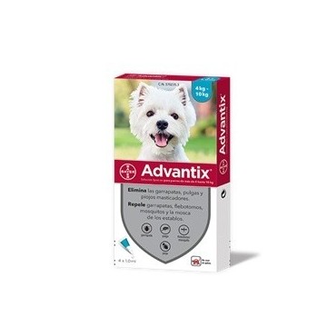 Advantix para perros 4 a 10 kg 4 pipetas